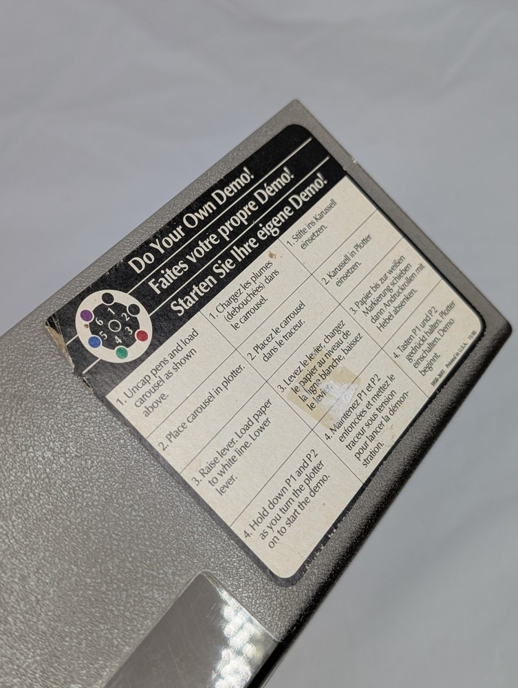 Vintage Hewlett Packard HP 7475 A Plotter Lid