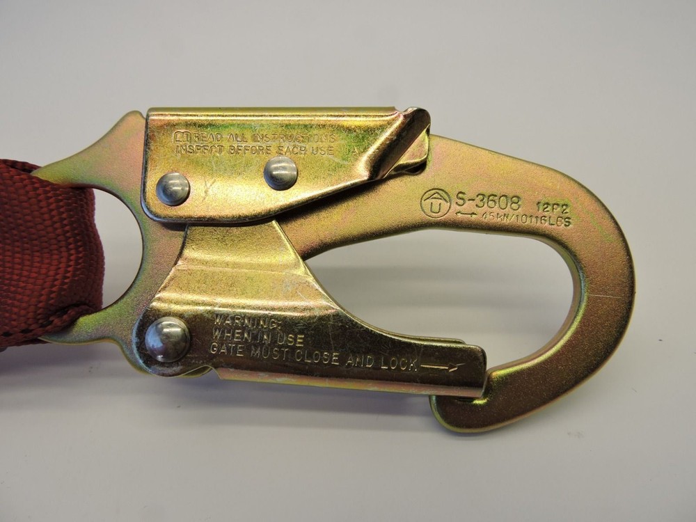 Web Devices LS200-3-4SS-3.6 Shock-Sorb Double Lanyard 4ft Fall Arrest System