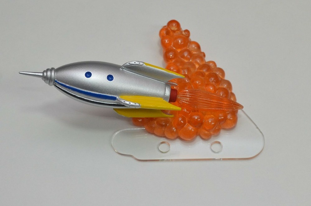TWILIGHT ZONE PINBALL  ROCKET SHIP ORANGE BASE [pinball flipper machine mod]