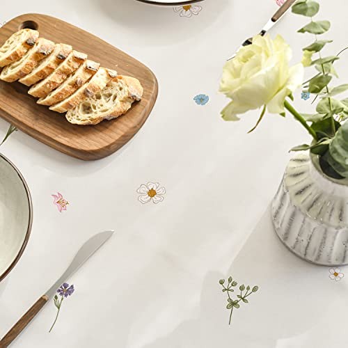 Spring Summer Tablecloth 60x84 Inch Rectangular, 60" x 84" (Rectangular) Beige