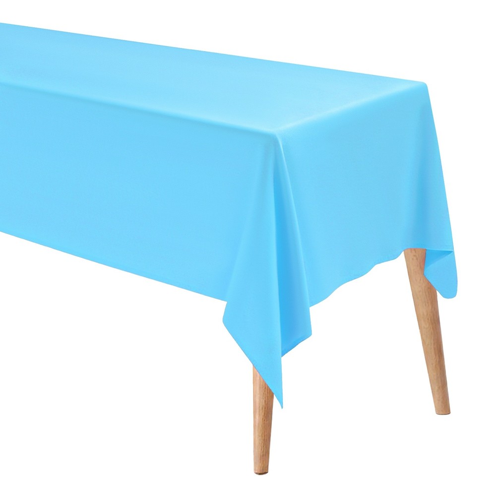 140x220cm Rectangle Tablecloth, Thickened Polyester Table Cloth Sky Blue