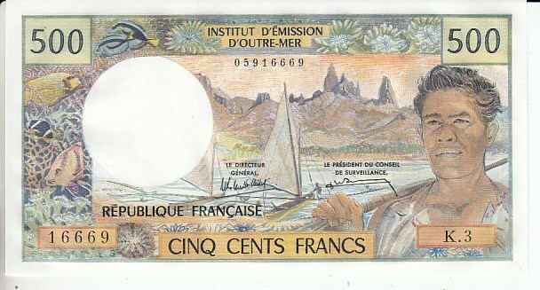 Tahiti 500 Franc Mint Condition