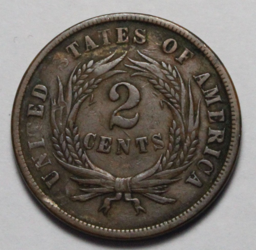 1865 2 Cent Piece LW470