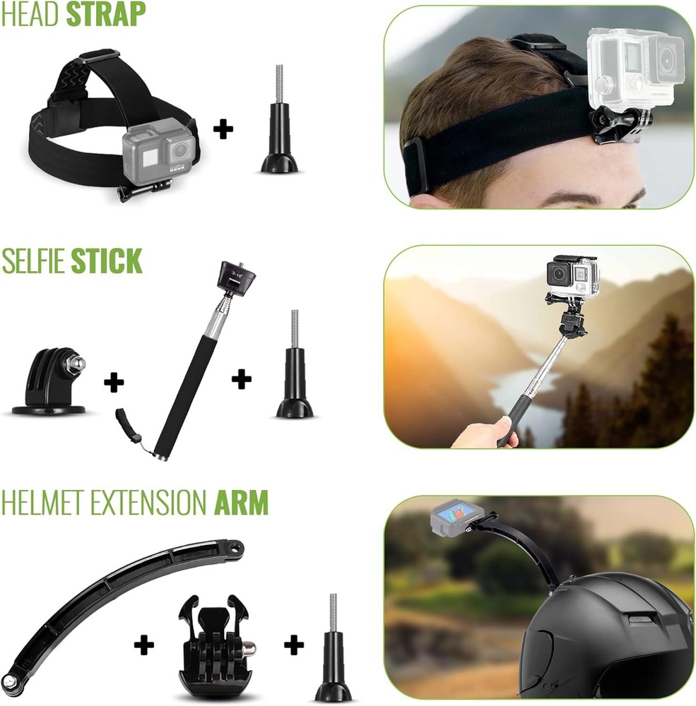 Go Pro HERO Compact - Waterproof Action Camera 50 In 1 Accessory Bundle + More