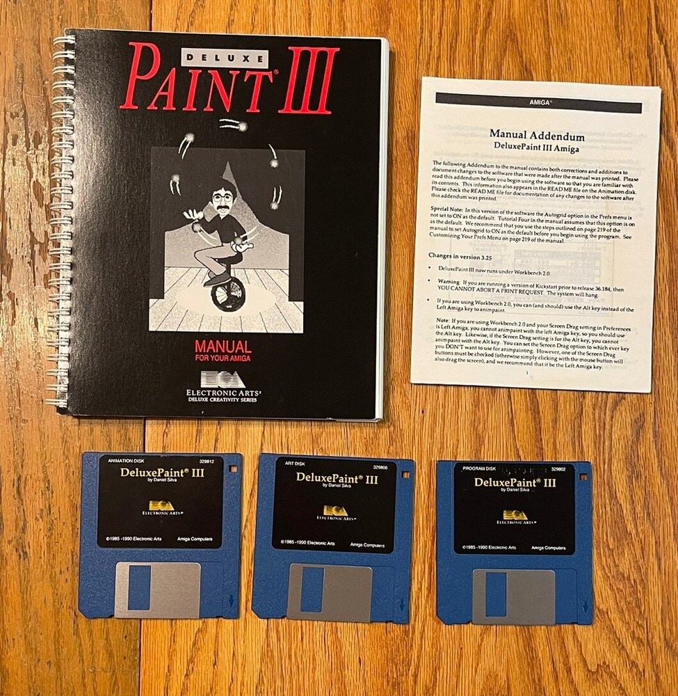 Deluxe Paint III Amiga Computer Software - With Original Box And Manuals!