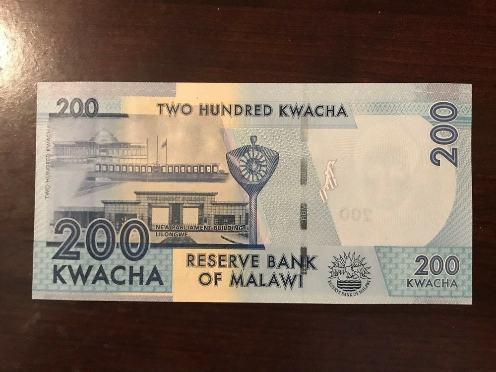 2016 Malawi 200 Kwacha Banknote; Crisp, Uncirculated
