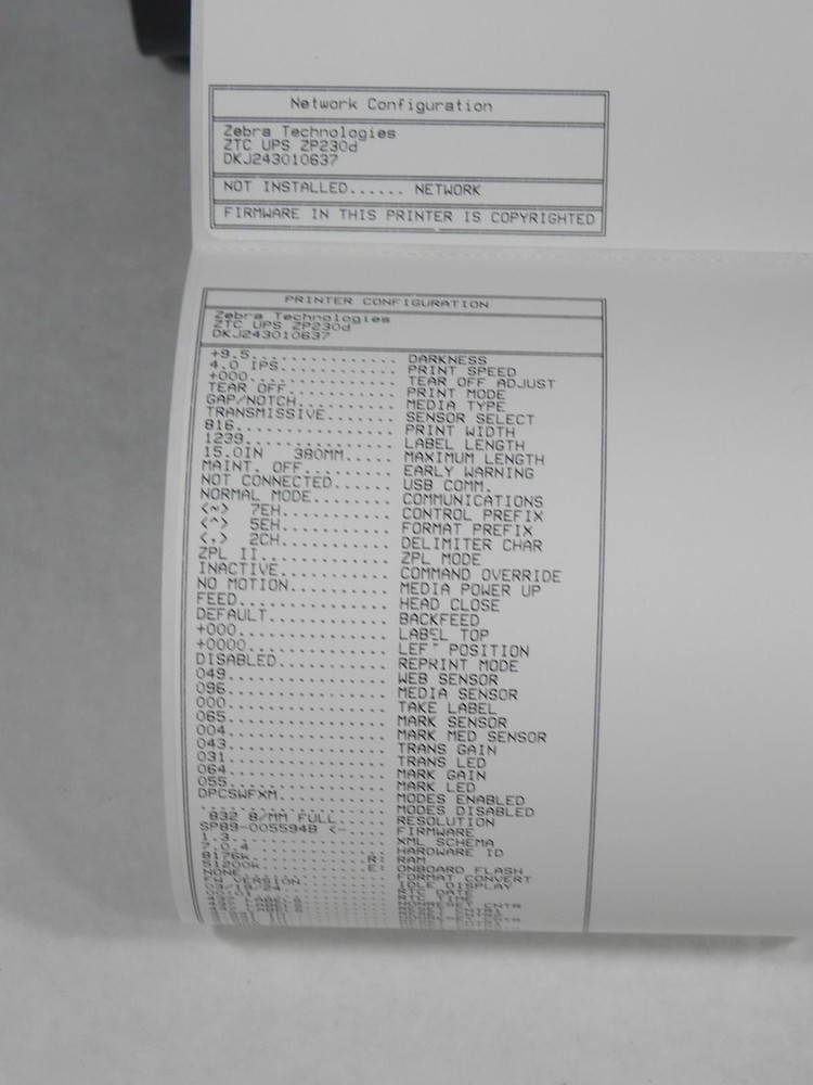 Zebra ZP230d Direct Thermal Barcode Label Printer Gray