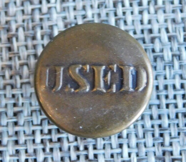 Antique Vtg Uniform Work Stud Button Used Aprx: 11/16" #1121-B
