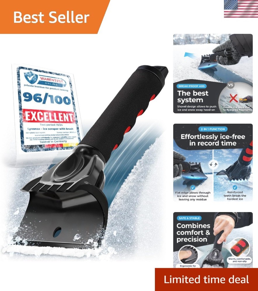 Professional Snow Scraper for Windshield - Safe & Quick Ice Removal Solution