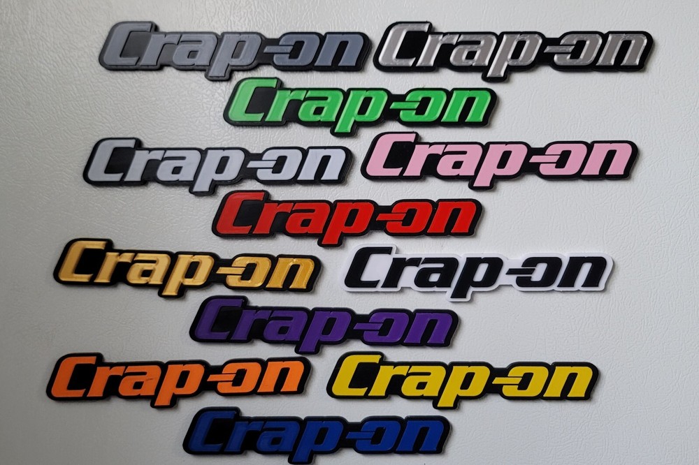 Crap-on 3D Printed Magnet  (novelty) toolbox changing table Emblem "FREE" Decal