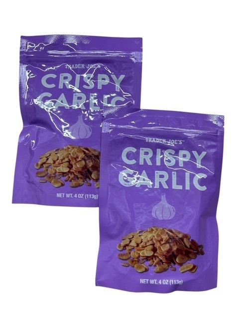 2 Packs Trader Joe’s Crispy Garlic 4 oz Each