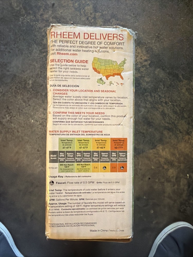 Rheem Performance 3.5kW 0.68GPM 120V Point of Use Tankless Electric Water Heater