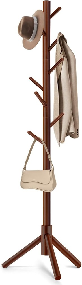 Coat Rack Freestanding Coat Rack W/ 8 Hooks & 3 Adjustable Size Tree Coat Racks