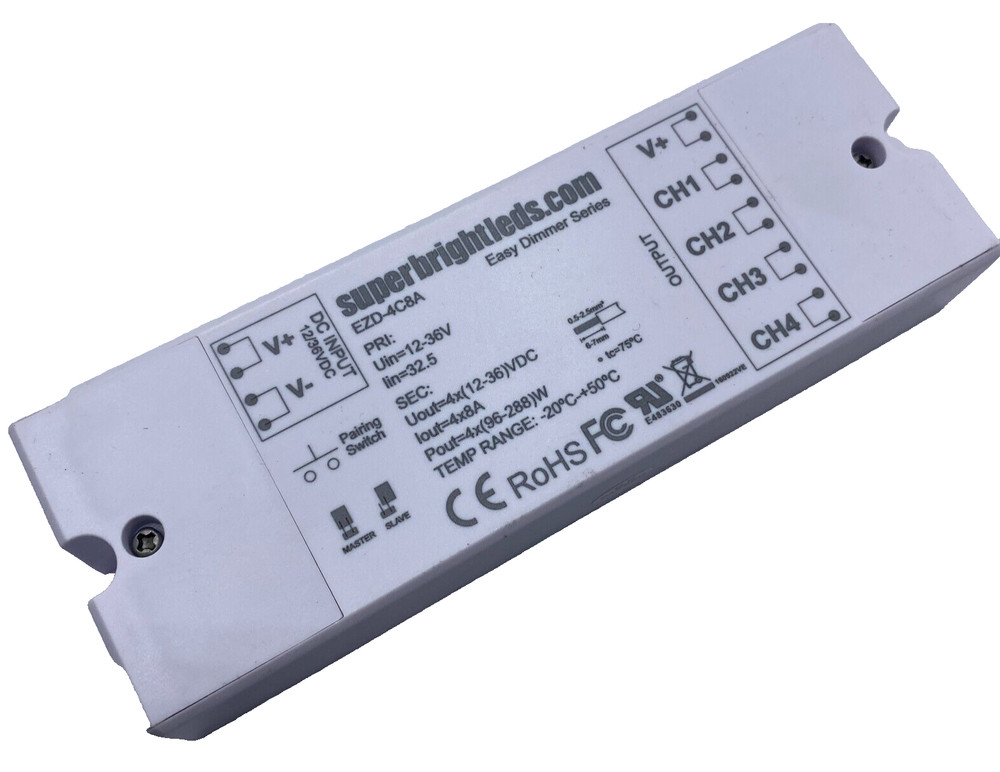 Superbrightleds EZD-4C8A Constant Volt.Led Controller-Signal Amplifier 12-36V ⭐