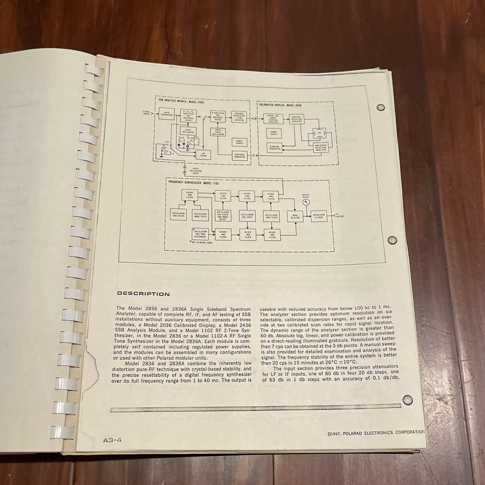 Polarad 2736 Low Frequency & SSB Analyzer Instruction Manual