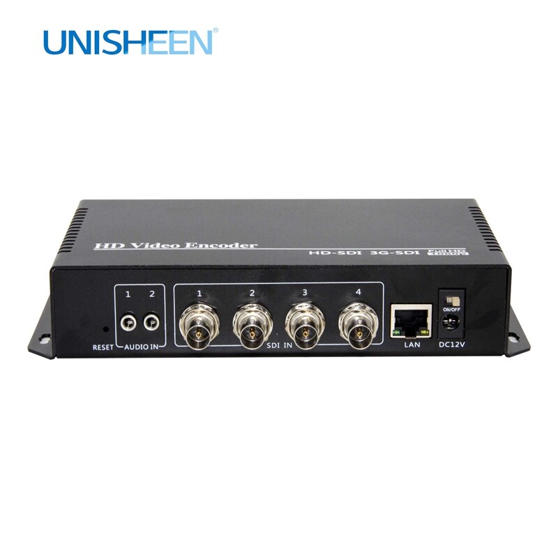 4K H.265 H.264 4 Input SDI to IP / LAN Video Encoder SRT Live Stream Broadcast