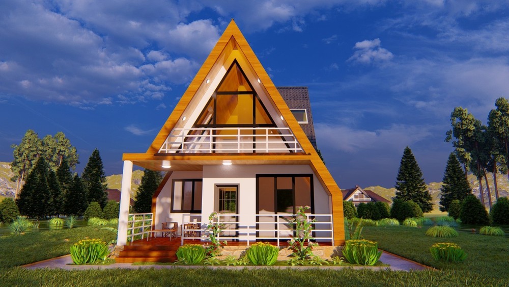 A frame house plan [2 bedrooms]