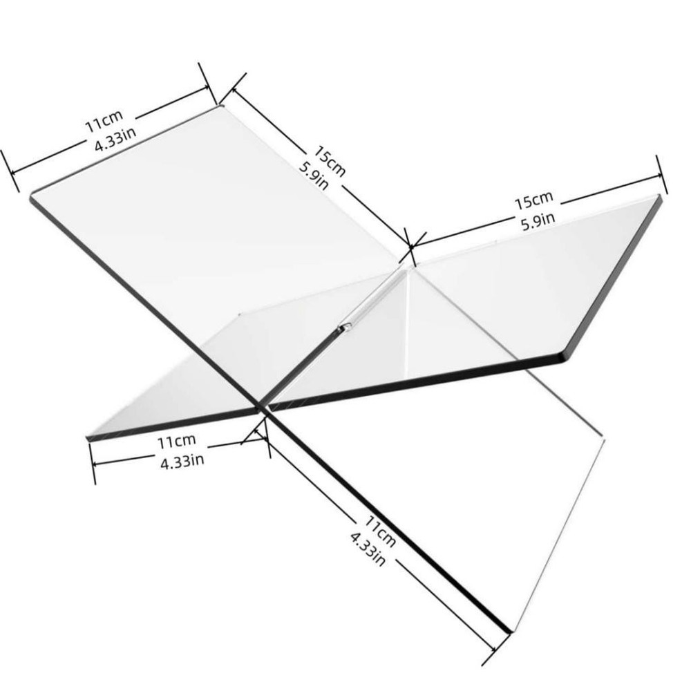 Magazines Clear Holder Open Book Display Stand Elegant Sturdy Coffee Table Book