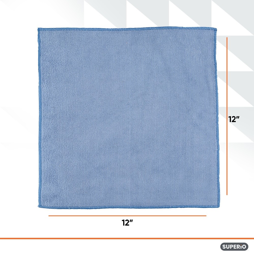 Superio Microfiber Cleaning Cloth 16''Multi-Purpose Towel (24)