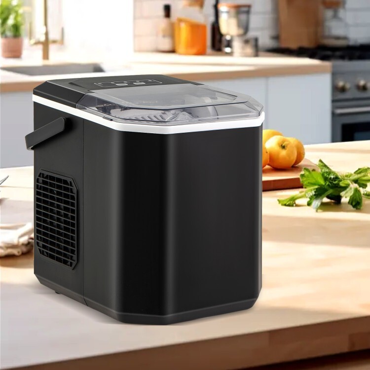 Portable Countertop Ice Machine Home Kitchen Ice Cube Maker With Self-Cleaning