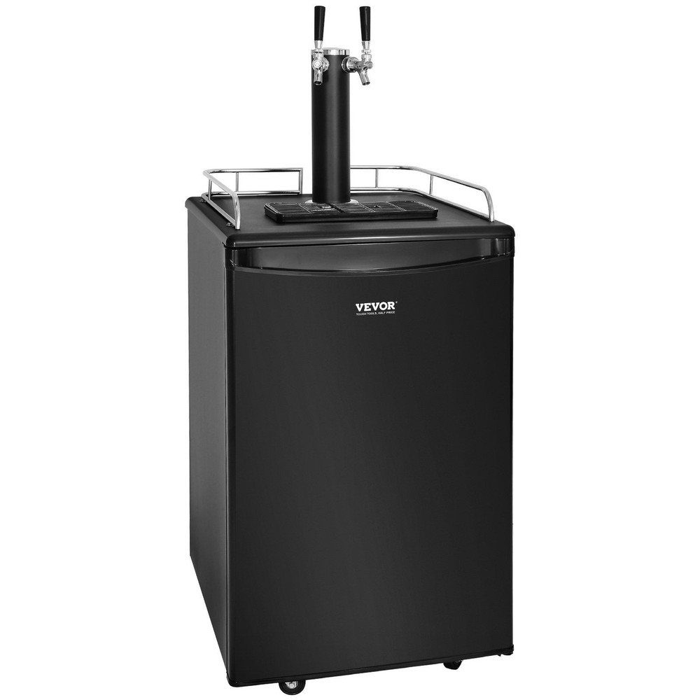 Spacious Draft Kegerator Dual Tap with Easy Access Drip Tray
