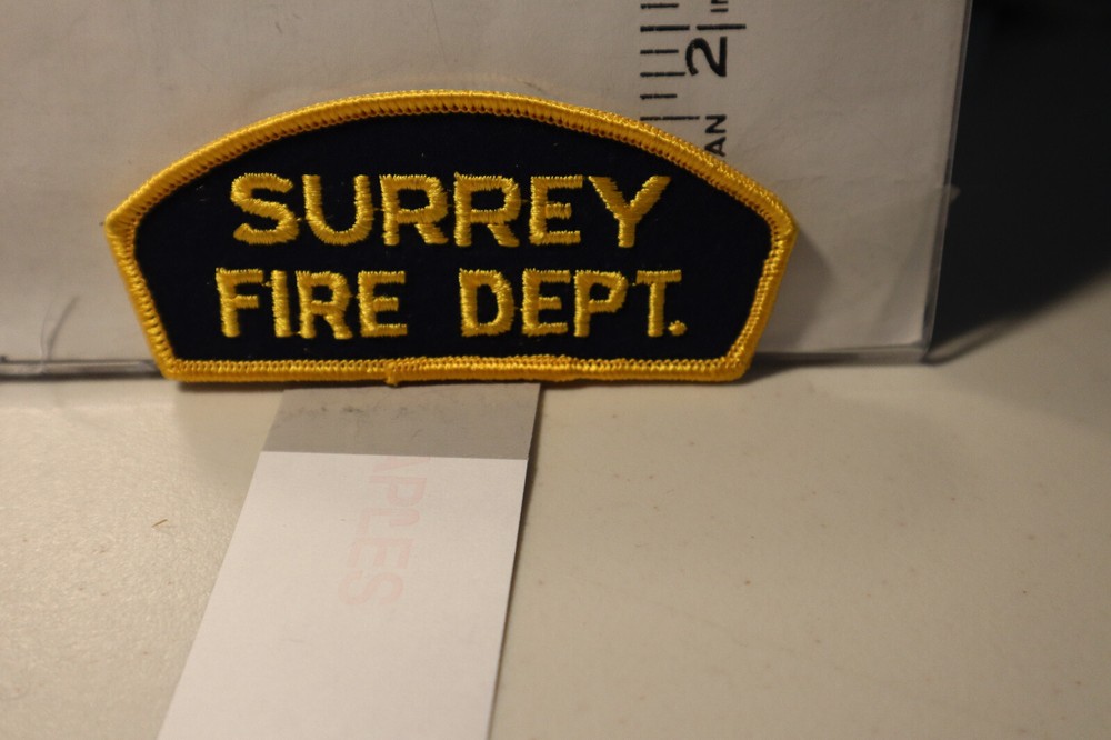 fire patch  SURREY FIRE DEPT BRITISH COLUMBIA CANADA YELLOW ROCKER