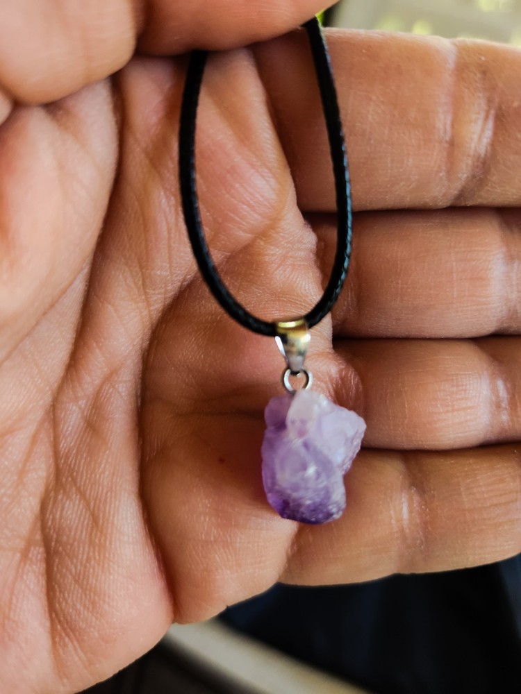 Raw Amethyst Pendant
