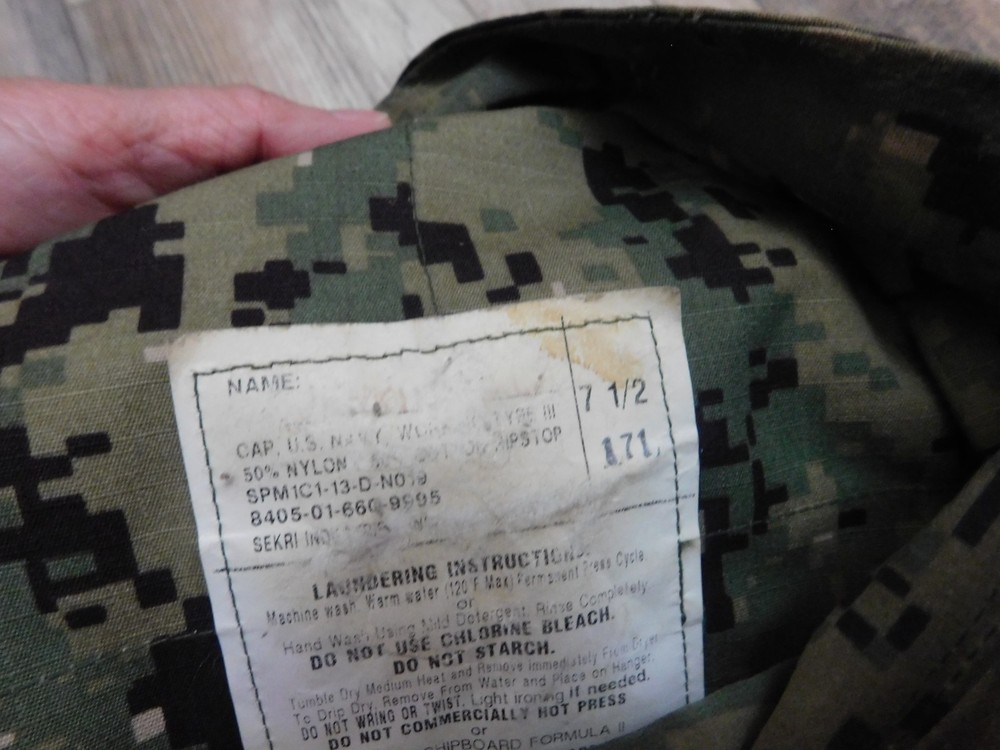US NAVY WORKING CAP TYPE III SIZE 7 1/2
