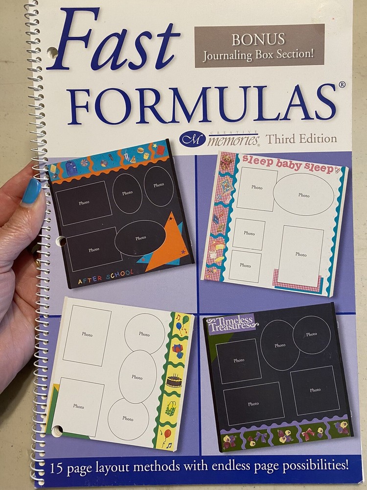 Creative Memories Fast Formulas Scrapbook Layouts Book  Third Edition 2001