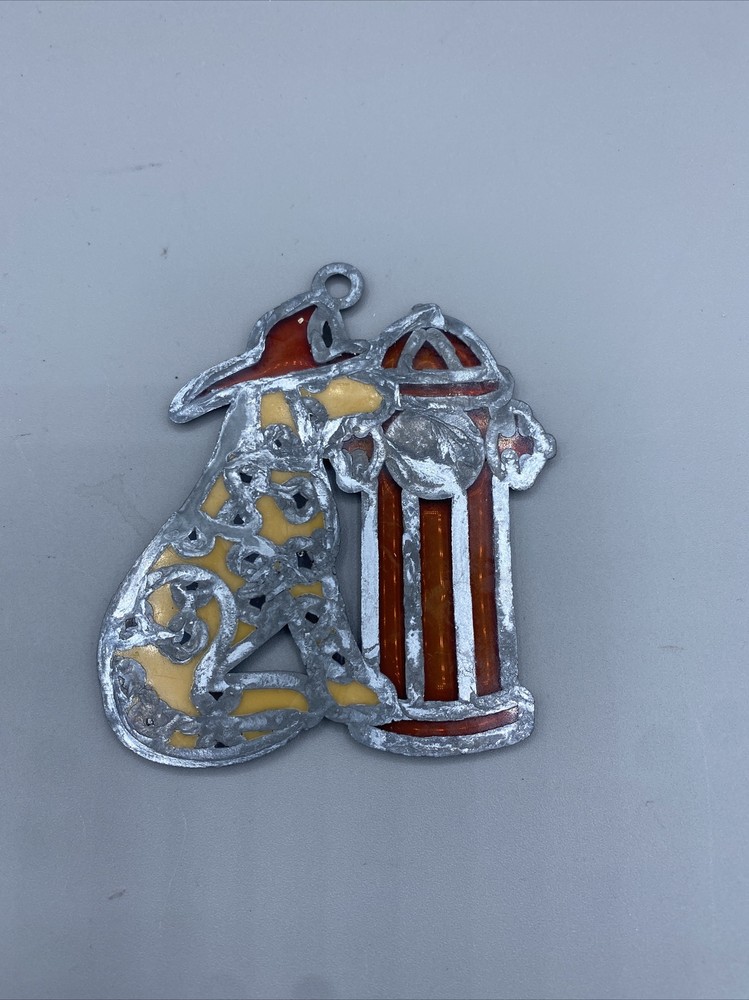 FIRE HYDRANT and DALMATIAN DOG Suncatcher - Hanging Window Ornament
