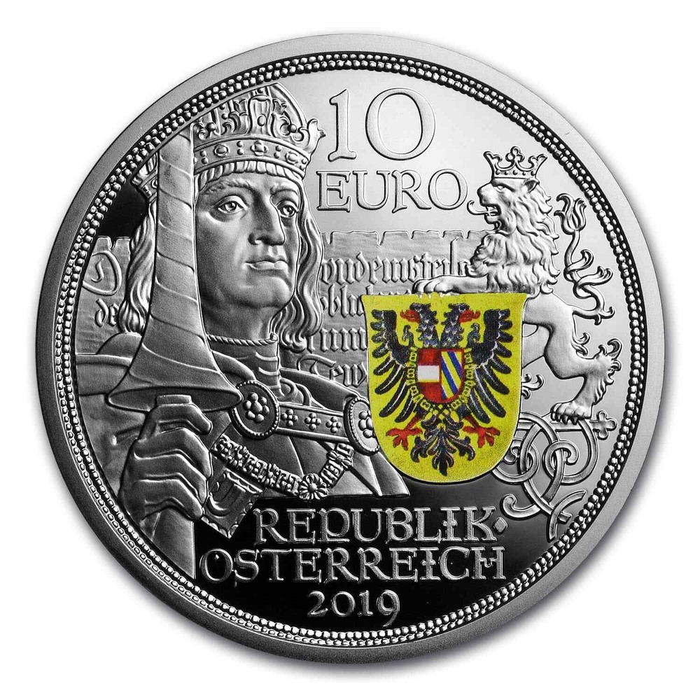 2019 Austria Proof Silver €10 Knights' Tales (Chivalry)