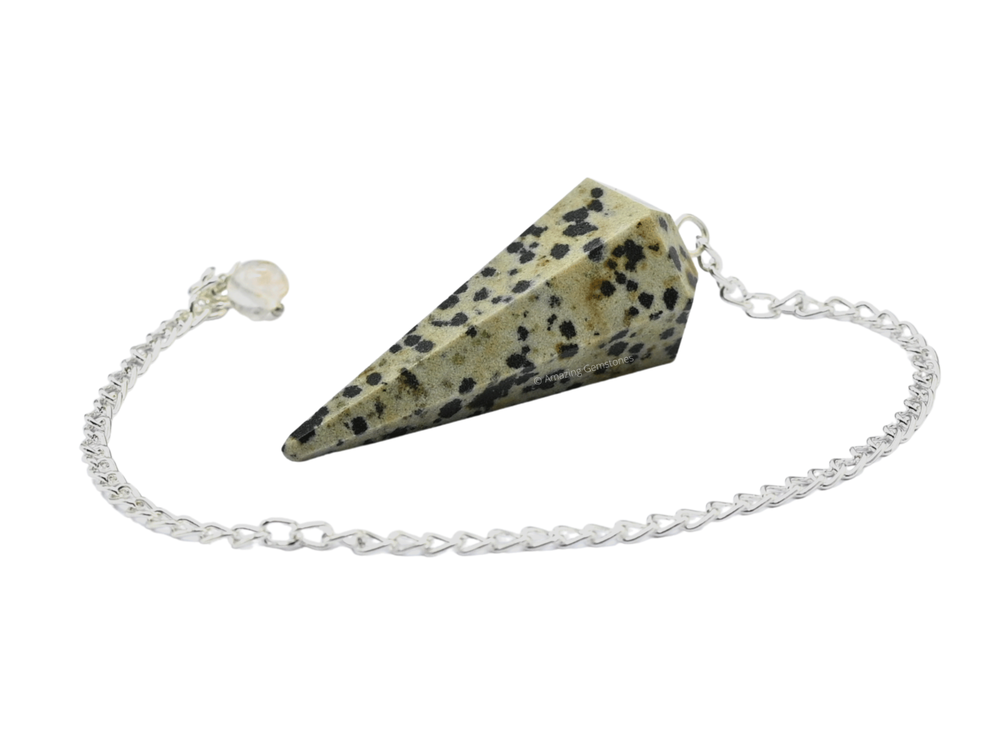 Dalmatian Jasper Dowsing Crystal Pendulum