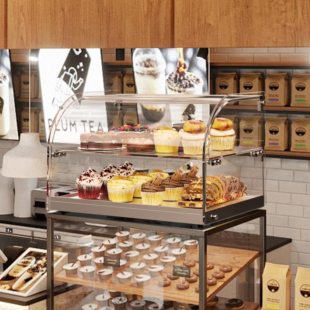 1.59 Cu.ft Malphi Large Pastry Display Case Countertop | Commercial Bakery Di...