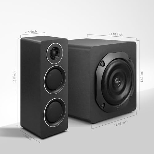 Computer Speakers with Subwoofer, 2.1 Gaming Speaker System for Desktop PC, 8"