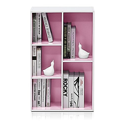 Reversible Open Shelf 11069WH/PI 5-Cube White/Pink