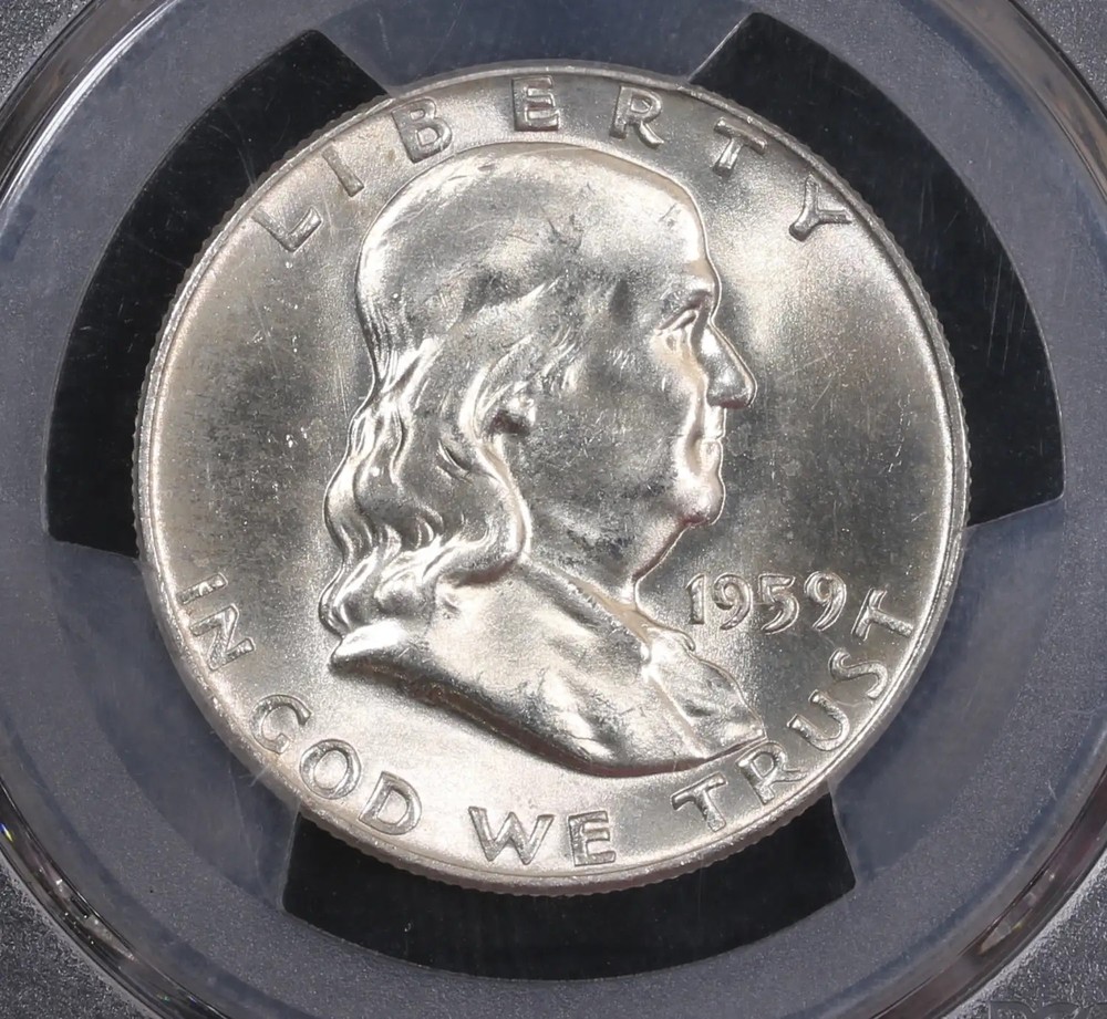 1959 P Half Dollars Franklin PCGS MS-65 FBL