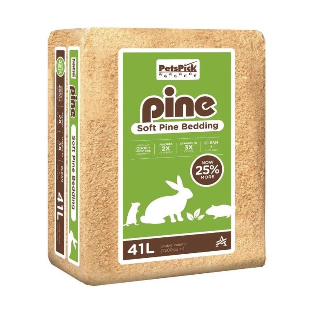 PetsPick Kiln Dried Soft Pine Bedding For Small Pets,  41L