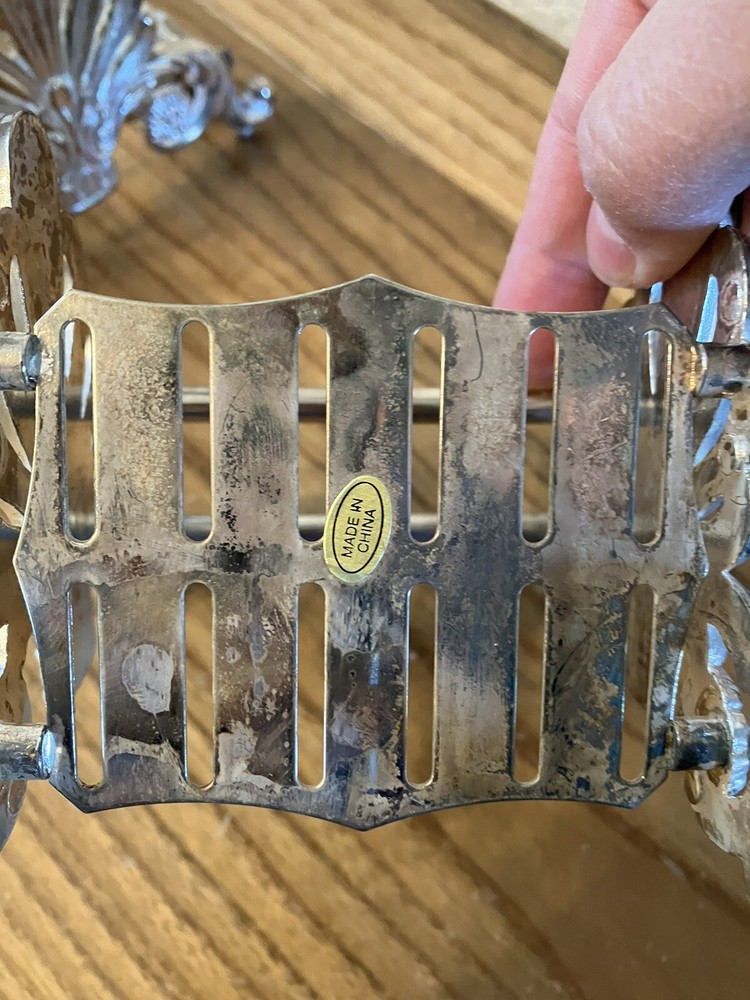 3 Pc Silver Plated Buffet Caddies Tarnish