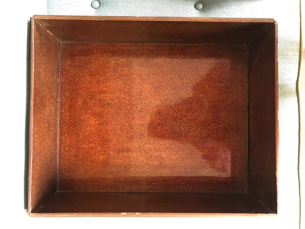 Japanese Lacquer Document Box 12.5 x 15.5 x 5 3/4