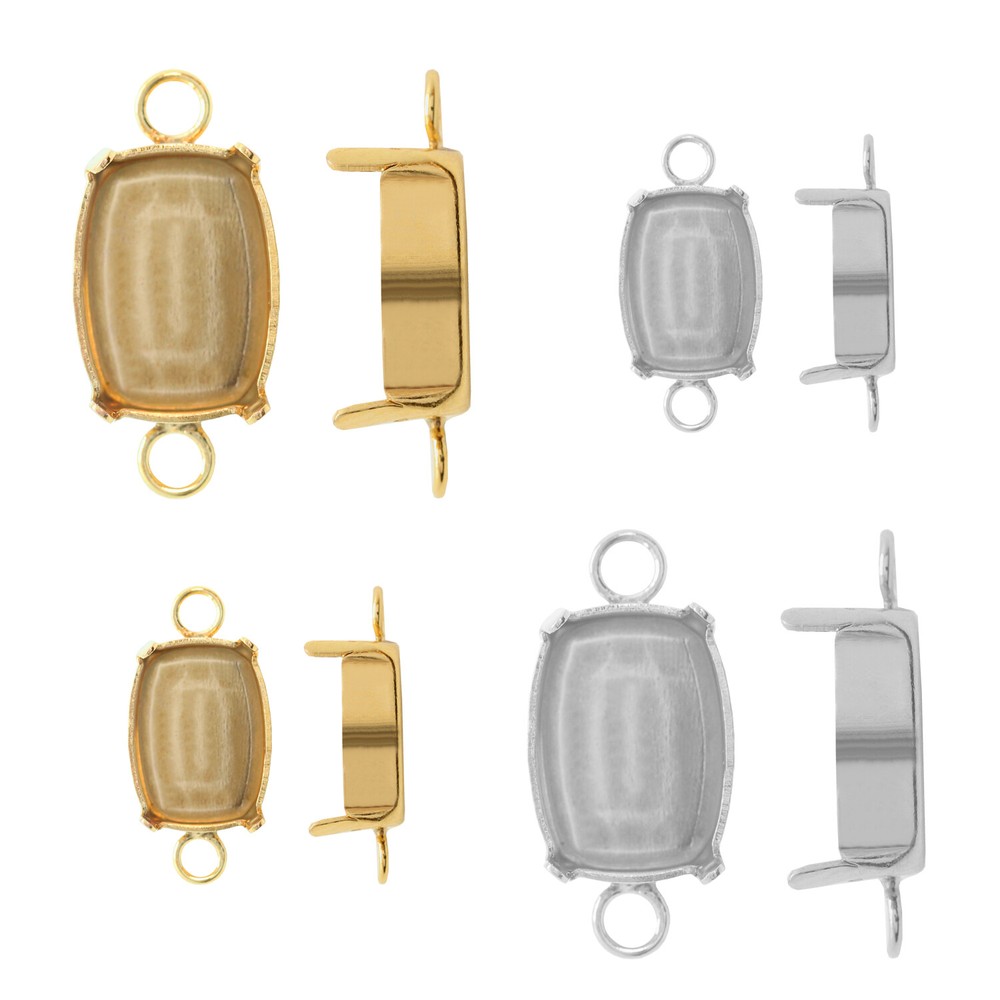 Brass Base/Connector for Embedding Cushion/Octagon Crystals * Different Sizes