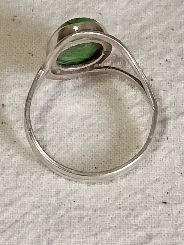 Sterling Silver And Turquoise Ring Size 11 0086 A3