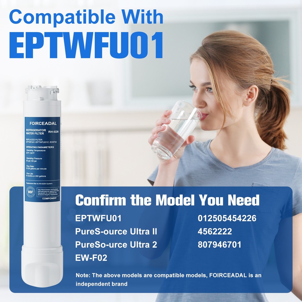 4Pack for Frigidaire EPTWFU01 EPTWFU01C EWF02 Refrigerator Water Filter Replace