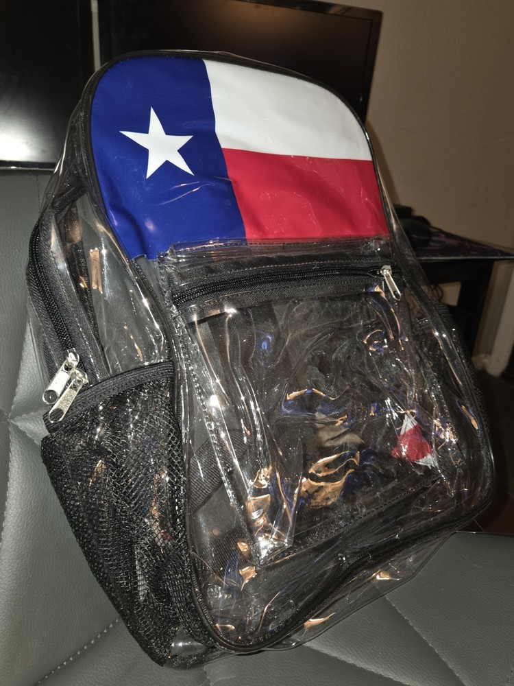 Texas design clear visible backpack