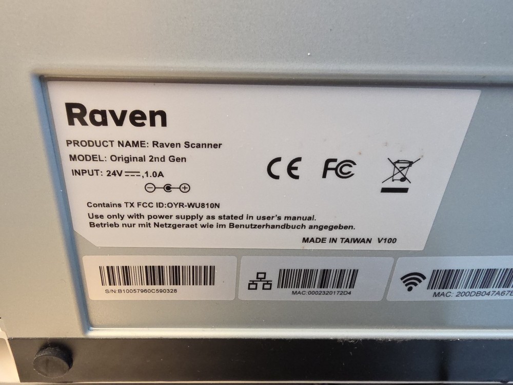 Raven Original 2nd Gen Duplex Document Scanner 8" Touchscreen - See Description