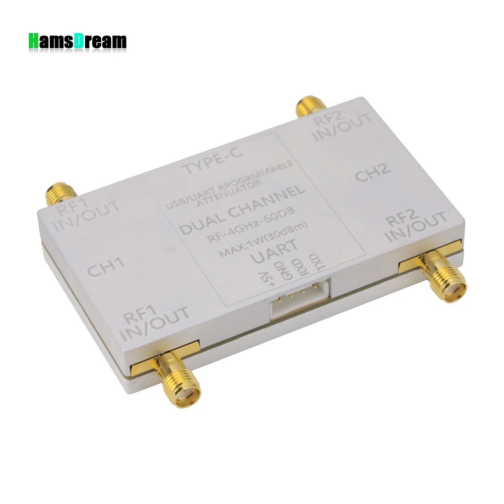RF-4GHz-60DB Programmable Attenuator RF Attenuator (Main Unit + Cable) for PC