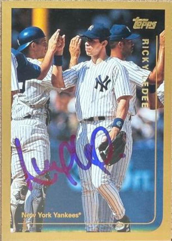 Ricky Ledee Autographed 1999 Topps #421