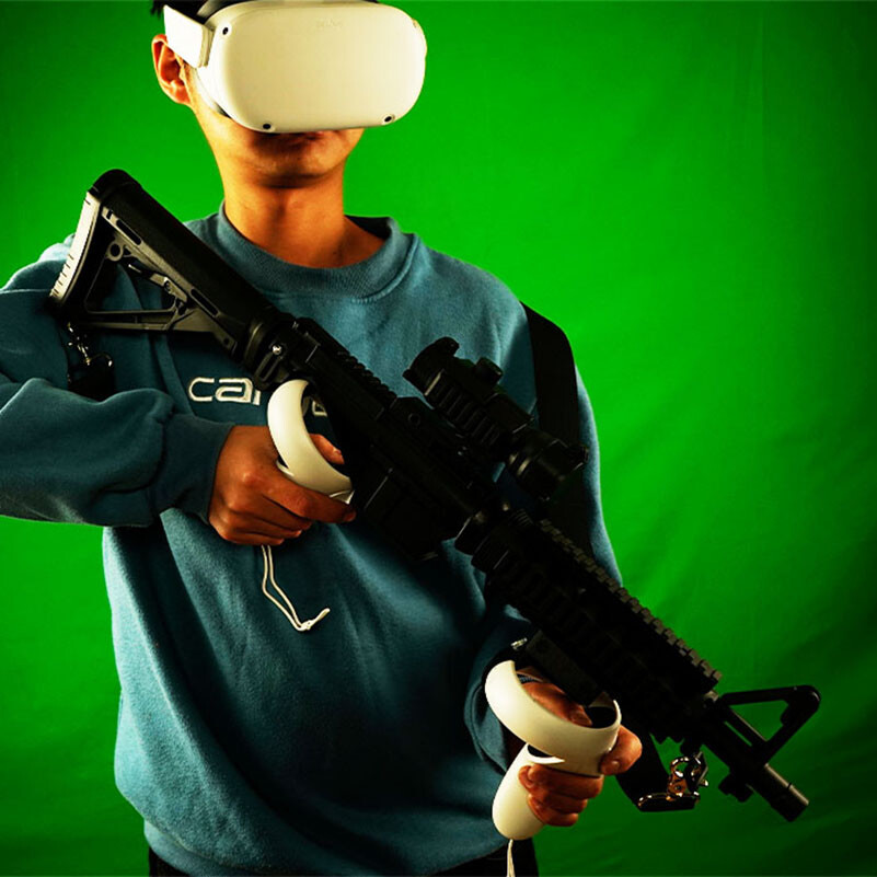 VR Headset Controller Game Shooting Gun Double Handle for Oculus quest 2
