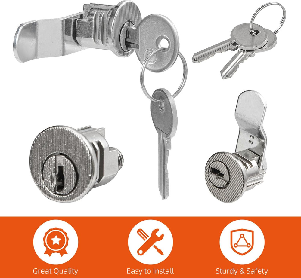 Mailbox Lock Replacement with 4 Keys - Multipurpose Mail Box Locks Compatible...