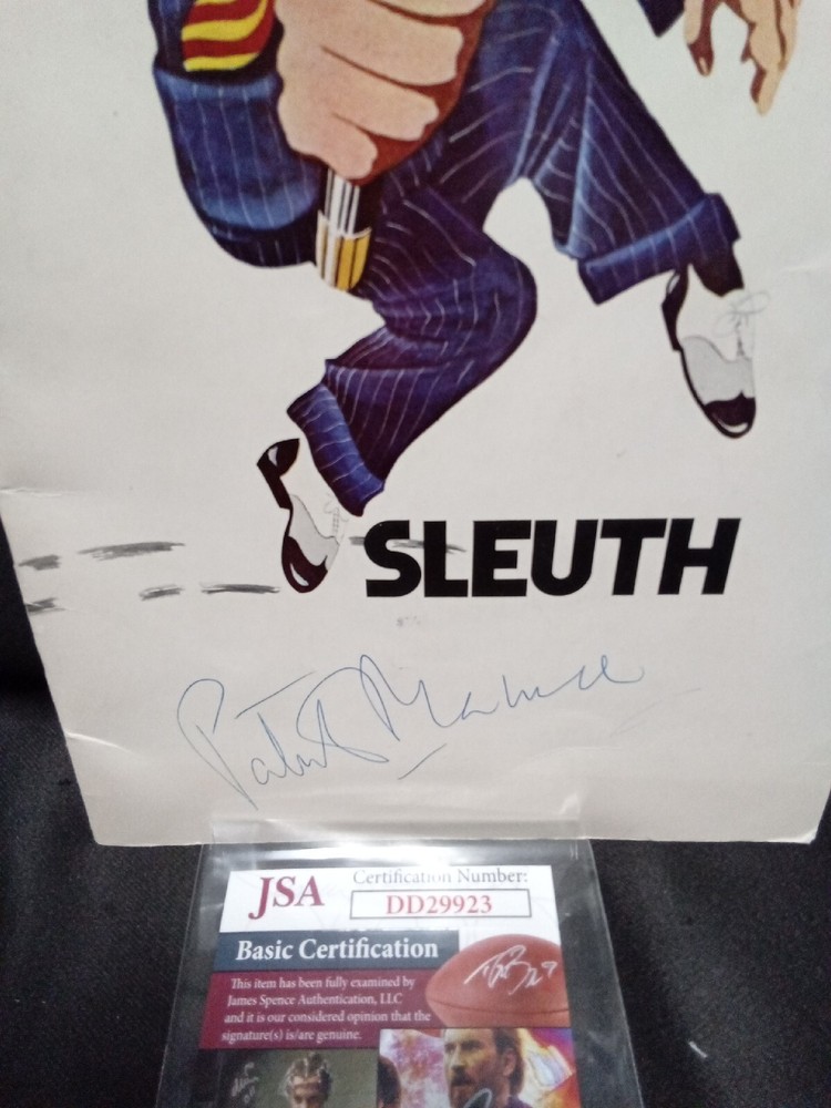 Patrick Macnee Signed “Sleuth” Program Twice – JSA COA -1 #