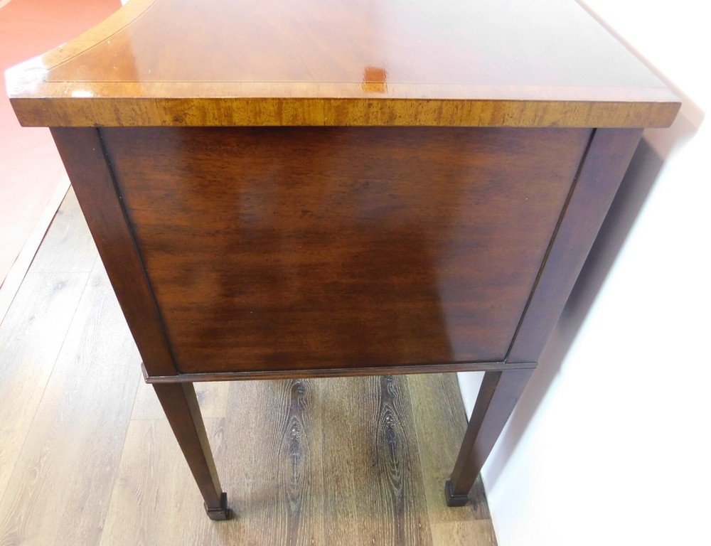 72" Lloyd Buxton Mahogany Serpentine Front Sideboard/Buffet Cabinet